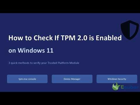 How to Check if TPM 2.0 is Enabled on Win11