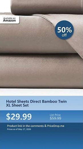 Bamboo Sheet Set Twin XL 50% OFF — $29.99 Luxury Cooling Sheets 2026