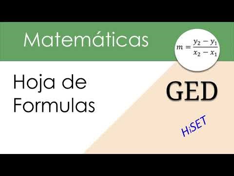 GED Hoja de formulas Parte 1