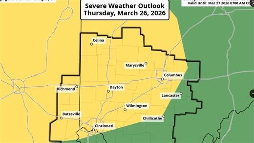 More damaging storms possible Thursday in central Ohio, NWS says