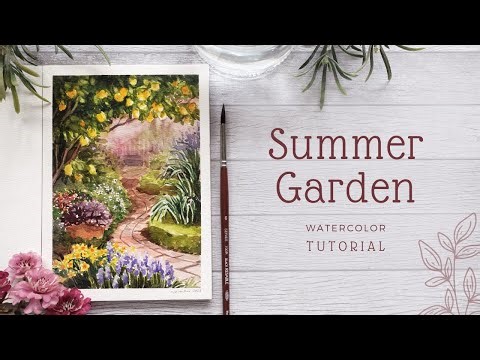 Summer Garden Watercolor Tutorial