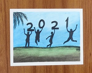 Happy New Year 2021 . How To Draw Number 2021 . | Art School