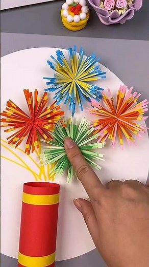 DIY fireworks Paper crafts #papercraft