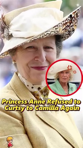 Princess Anne Refused to Curtsy to Camilla Again.#shorts #queen #princessanne #usa