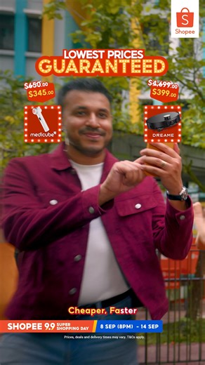 Shop Cheaper, Faster on Shopee* this 9.9 Super Shopping Day! 🥳 Enjoy $99 off $450 Flash Vouchers, Lowest Prices Guaranteed and Guaranteed Next Day Delivery*! 🔥 * Prices, deals and delivery timings may vary. T&Cs apply. *T&Cs apply. | Shopee