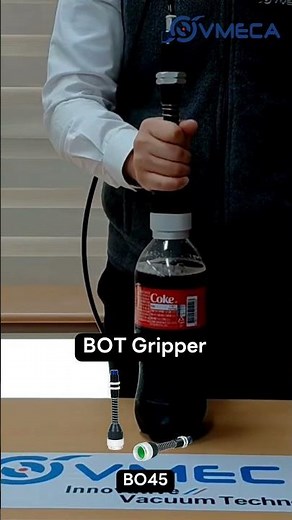 PET Bottle Handling with BOT Gripper | BO45 Stable Grip 🥤#VMECA #BOTGripper #Shorts #BottleHandling
