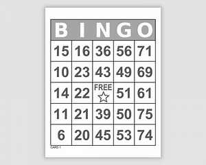 1000 Bingo Cards Pdf Download, 1, 2, and 4 per Page, Large Print, Instant Printable Fun Party Game, Set 2 - Etsy