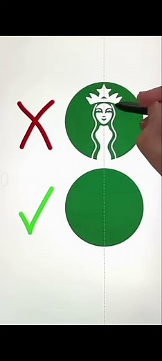 How to draw Starbucks logo 🎨😆#logo