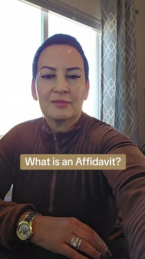 An #Affidavit is simply a written notarized sworn statement. When you sign an Affidavit, you are