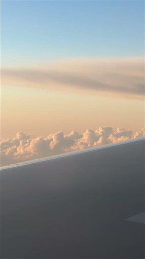 Golden Clouds from an Airplane ✈️☁️ | A Peaceful Sky View