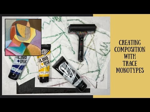 Quick and easy composition and mark making with trace monotype