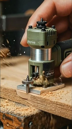 Mini electric wood edge rounding router (round-over bit type) #diy #tools #woodworking