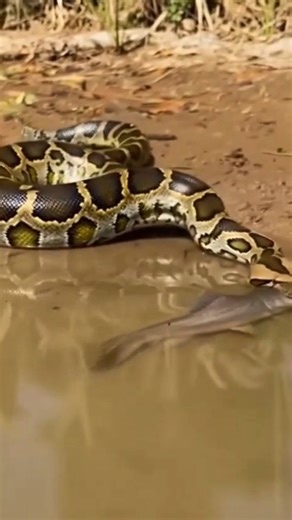 Python vs Electric fish 🐠#pythonattack #wildlife #giantfish #fish