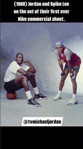 (1988) Jordan and Spike Lee on the set of their first ever Nike commercial shoot