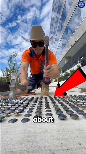 The Satisfying Science Behind Yellow Road Stud Installation #RoadSafety #Engineering OddlySatisfying