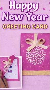 DIY New Year Card 🎆 | Elegant Handmade Card with Paper & Pearl | Easy Greeting Card
