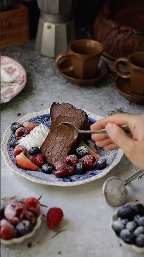 Chocolate Basque Cheesecake😋 #food