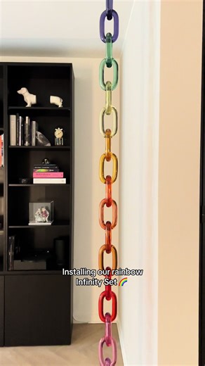 Rainbow Infinity Links: Colorful Wall Art Installation