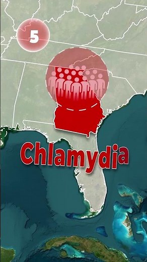 Which state has the highest chlamydia rate? #shorts #geography