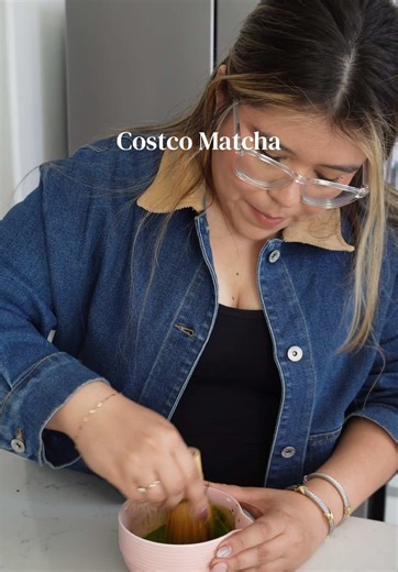 If you were scared to try this matcha like I was, dont be! Its delicious compared to the other one they have! #matcha #costco #begginer #tutorial #fyp