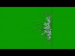 glass breaking different views - green screen effect