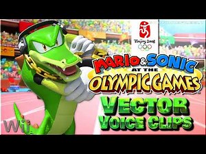 All Vector the Crocodile Voice Clips • Mario & Sonic at the Olympic Games • Beijing 2008 (Dan Green)