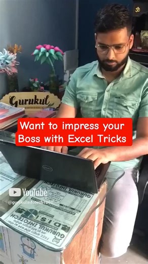 Gurukul Infotech on Instagram: "Want to impress your Boss with Excel to Boost your productivity #excel #exceltips #shorts #ytshorts #excelshortcuts #exceltricks #ytshorts #trending #exceltutorial #microsoftexcel #excelformula #excelhacks #instaree #instatrending #instaviralvideo❤️❤️ #learningathome #viralvideoシ #reelsviralシ #exceltraining excel,microsoft excel,excel tips,ms excel,excel tricks,excel tutorial,excel tips and tricks,excel formulas,learn excel,excel for beginners,excel hacks,excel sh