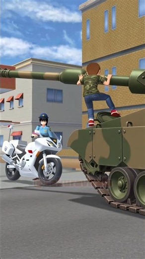 ユウタは警察の軍用戦車で逃走する‼️#サクラスクールシミュレーター #ずんだもん #ずんだもん解説 #ぴこみんず #サイコパス #小学校 #アプリ #sakura #shorts