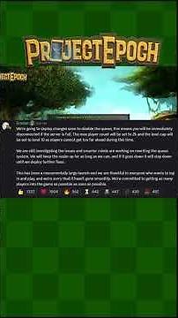 Project Epoch News & Server Status (Launch Edition) #warcraft #mmorpg #gaming