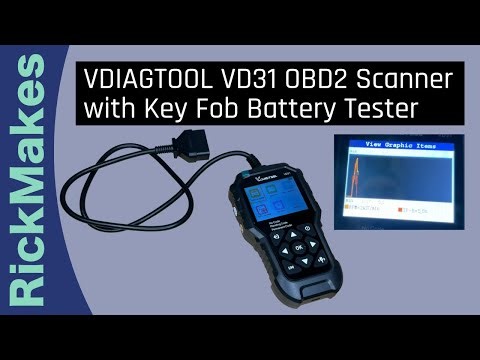 VDIAGTOOL VD31 OBD2 Scanner with Key Fob Battery Tester