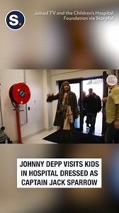 Johnny Depp dressed up as Captain Jack Sparrow to make these children at the hospitals day! | storyful