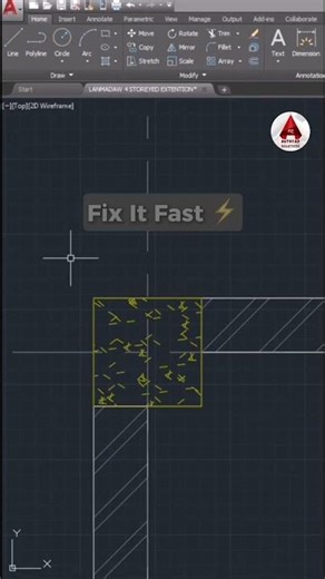 How to Fix Overlapping Lines in 5 Seconds (OVERKILL) 🪄 #shorts #autocadtips