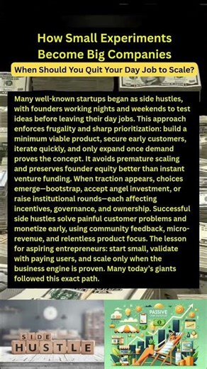 How Small Experiments Become Big Companies #shorts