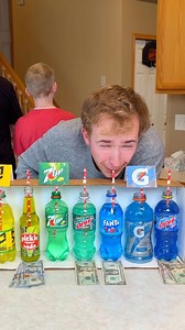 5.4M views · 15K reactions | Crazy Color Soda Challenge  Dad and kids play funny family soda roulette taste test game in their kitchen for cash prizes. However, what they don't know is that one of the sodas is a crazy gross flavor. | Benson Bros | Facebook
