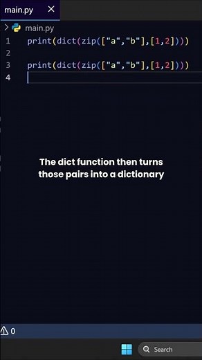 Create Dictionary From Two Lists 🚀 #coding #python #stem #science