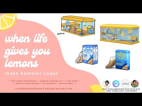 Hide & Squeak Rodent Cages - Sims 4 CC - Collab by Panda Sama, Little Dica, Ravasheen, & Luddy