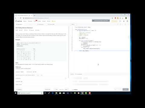 LeetCode Problem #239 Sliding Windows Maximum