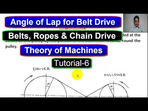 Angle of Lap for Belt Drive - Belts, Ropes and Chain Drives - Theory of Machines