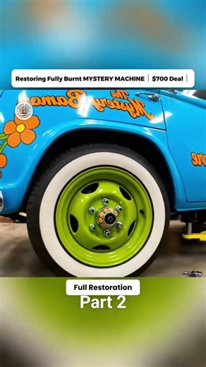 Restoring Fully Burnt Mystery Machine $700 Deal #car