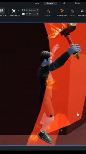 Fire Sword for Roblox game from Blender forged for my client #roblox #blender #sword #gamedev #fire