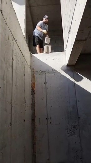 How to lower blocks easily #tips #construction