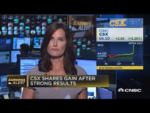 CSX shares gain after strong earning results