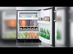 Overview: Summit 24" Refrigerator-Freezer, Peak24 Undercounter Fridge, 5.1 cu.ft. Capacity, Blac...