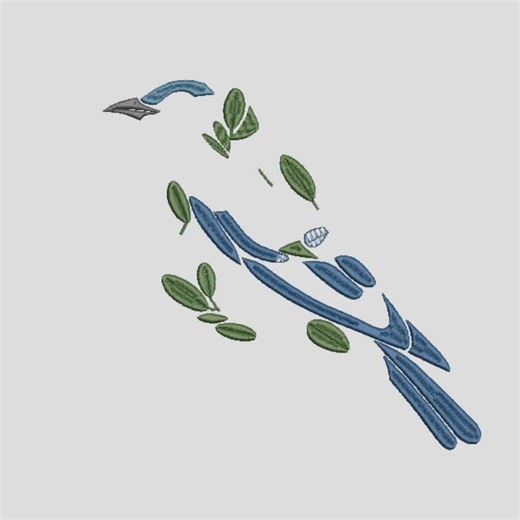 Floral Bluebird Embroidery Design, Eastern Bluebird Embroidery File, Botanical Bird Embroidery Pattern, Floral Animal Art - Etsy