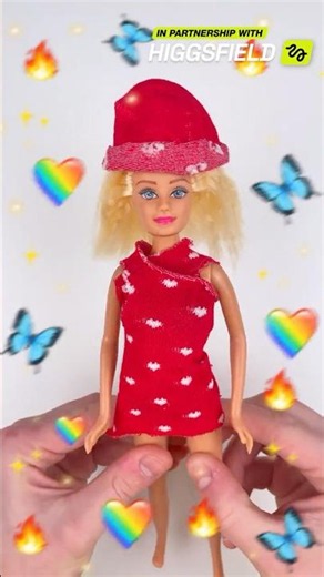 From Sock to Stunning Dress! 👗✨ Doll Makeover