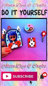 DIY: Miniature MIRACULOUS LADYBUG School Supplies ( Backpack, Notebook, etc) REALLY WORKS #short