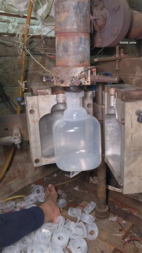 Plastic drum making process in local factory