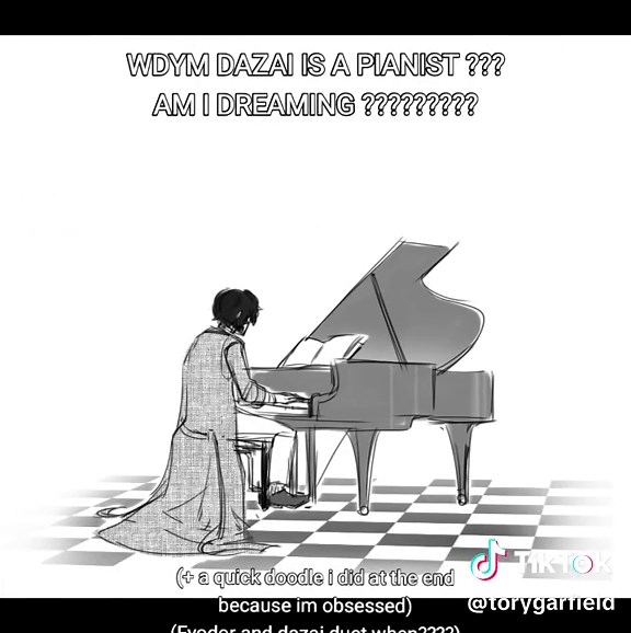 Dazai Canonically Plays Piano in Bungo Stray Dogs