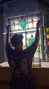 172K views · 4.9K reactions | Had my favourite streaky blue glass out   PART 2, Cementing and Cleaning #stainedglass #glassartist #glass #craft #making | Light Leaded Designs | Facebook