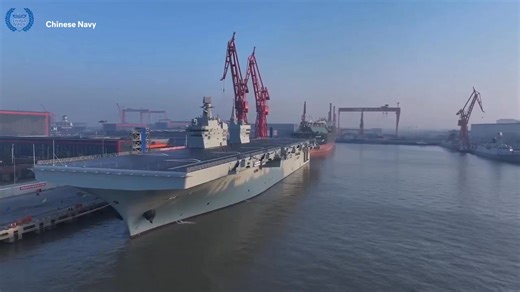 Chinese Type 076 Amphibious Assault Ship Conducts First Sea Trial